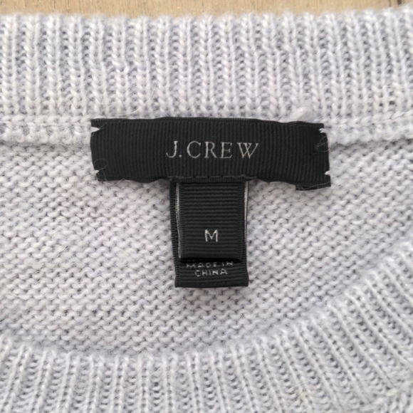 J. Crew 3/4 sleeve, wool, sweater grey/lavender, size Medium - Picture 3 of 6
